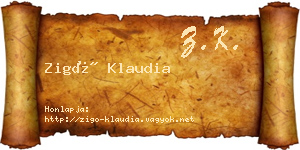 Zigó Klaudia névjegykártya